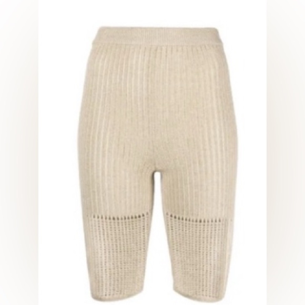Nanushka high-waisted knitted cycling shorts